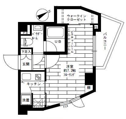 ステージファースト本駒込Ⅱ 703号室 間取り図
