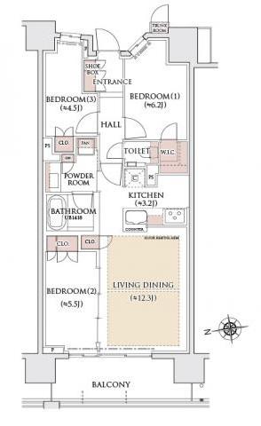 プラウド文京関口間取り図