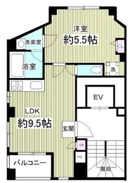 スワンレイク本郷 401号室 間取り図