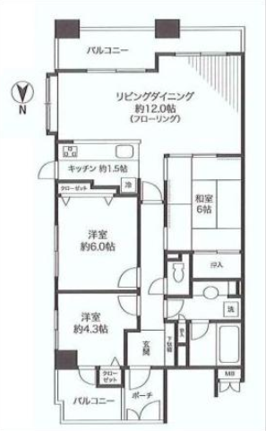 東急ドエル・アルス本郷南間取り図