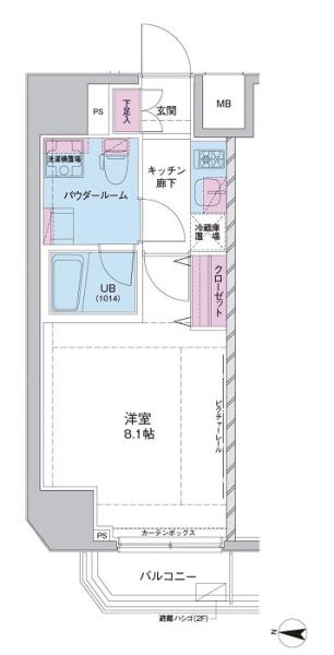 ジェノヴィア東大前グリーンヴェール 501号室 間取り図