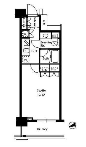 パークアクシス文京ステージ 909号室 間取り図