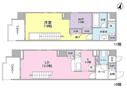ヴェルデュール本郷 壱番館間取り図