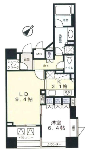 レジデンシア春日安藤坂間取り図