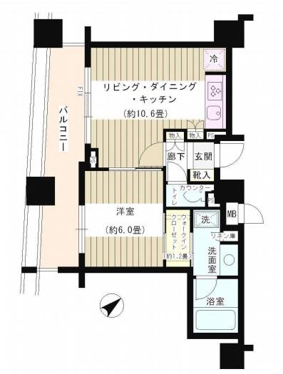 パークホームズ文京千石ステーションプレイス 402号室 間取り図