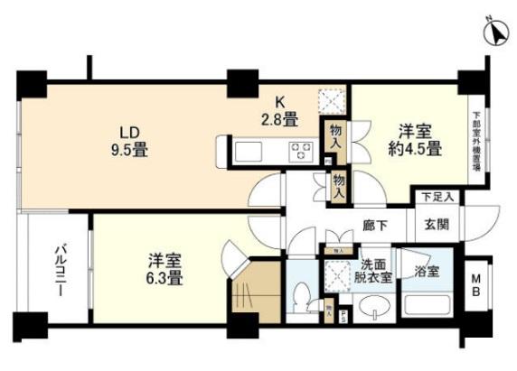 ヴィラージュ白山間取り図