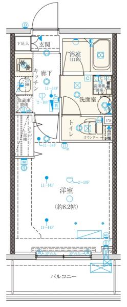 クレイシア門前仲町間取り図