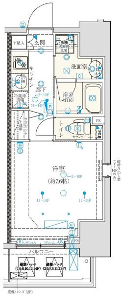 クレイシア門前仲町間取り図