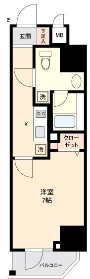 ステージグランデ文京白山 601号室 間取り図