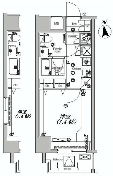 クレイシア新御徒町間取り図