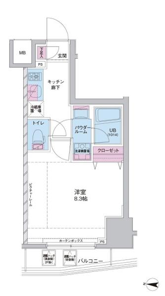 ジェノヴィア東大前グリーンヴェール 302号室 間取り図