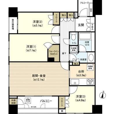 本郷パークホームズ間取り図