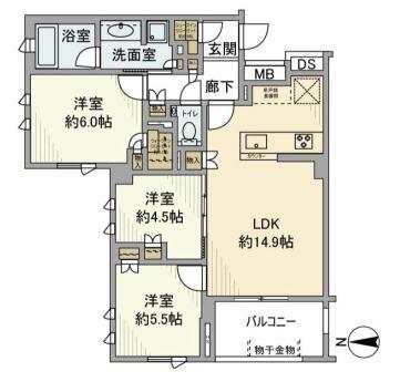 ザ・パークハウス小日向間取り図