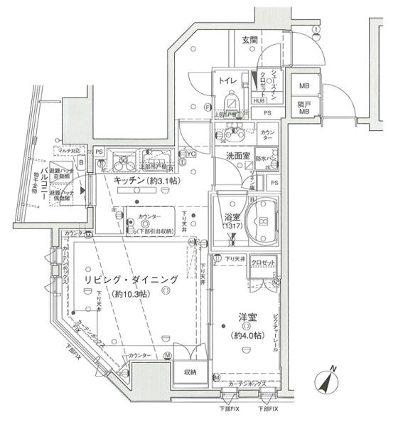 リビオレゾン小石川間取り図