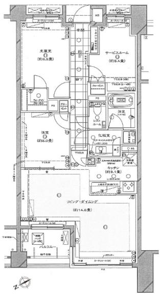 ディアナコート小石川竹早間取り図