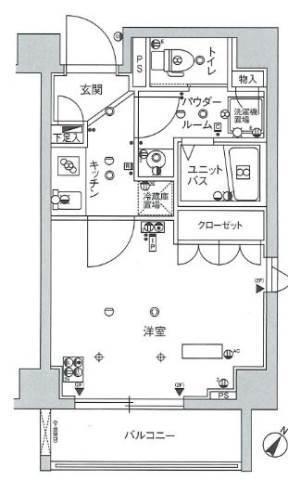 スカイコート文京新大塚間取り図