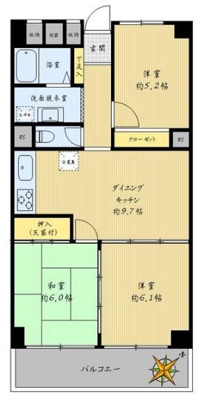 ユーカリハイツ小石川間取り図