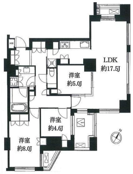 プラウド小石川間取り図
