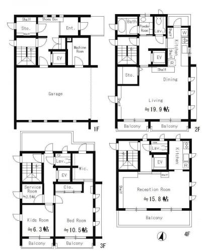 白山二丁目戸建間取り図
