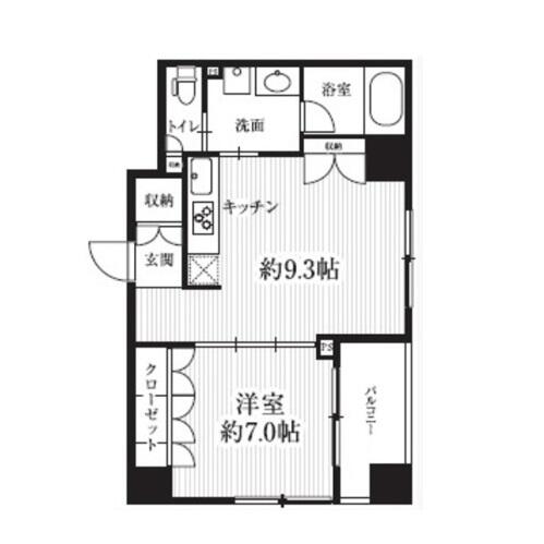HF千駄木レジデンス 1004号室 間取り図