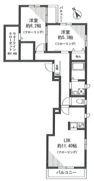 コーポ井瀬間取り図