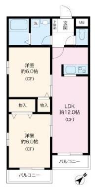 フラットマイヤー間取り図