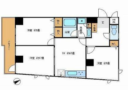 日興ロイヤルパレス白山間取り図