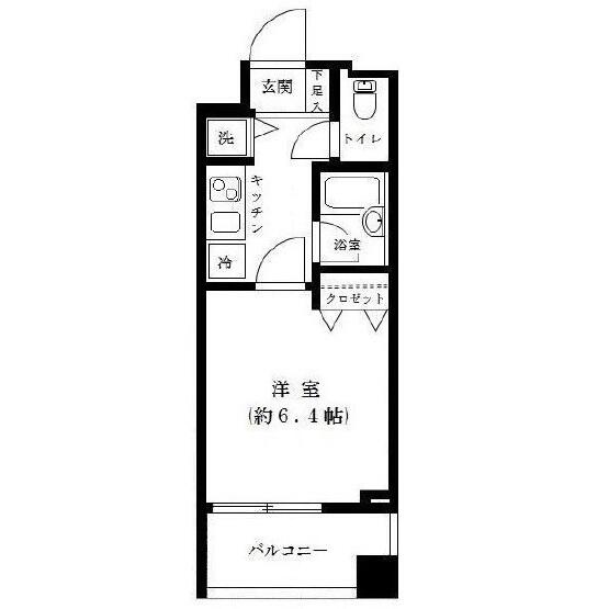 シンシア本郷東大前 506号室 間取り図