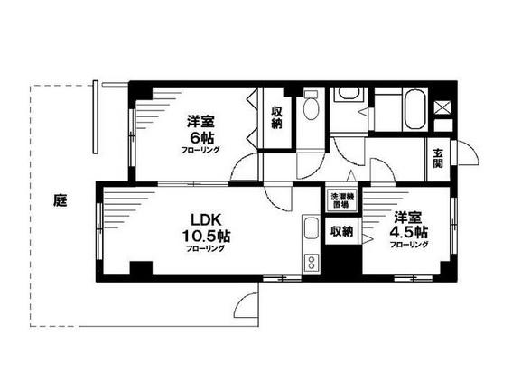 千駄木リビン間取り図