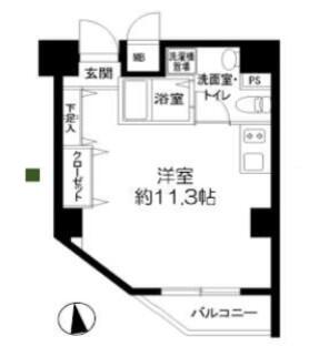 プライマル文京小石川（旧リエス小石川） 1101号室 間取り図