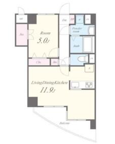 クレール小石川間取り図