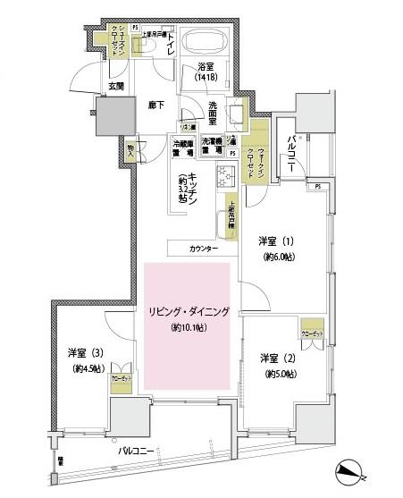 アクシア文京本駒込間取り図