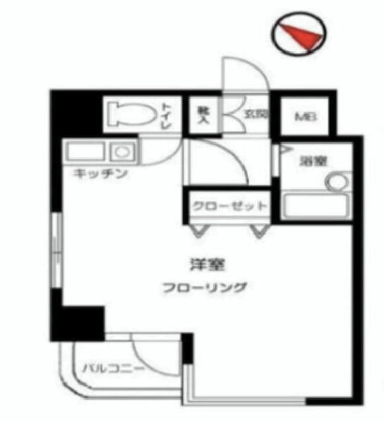 プレール本駒込 1001号室 間取り図