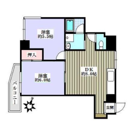 白山スカイビュー 1004号室 間取り図