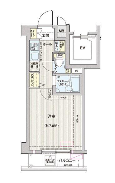 エステムプラザ神楽坂North Residence間取り図