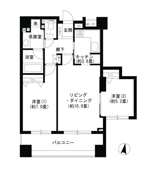 クリオ文京小石川間取り図