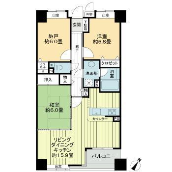 ライオンズマンション文京白山間取り図
