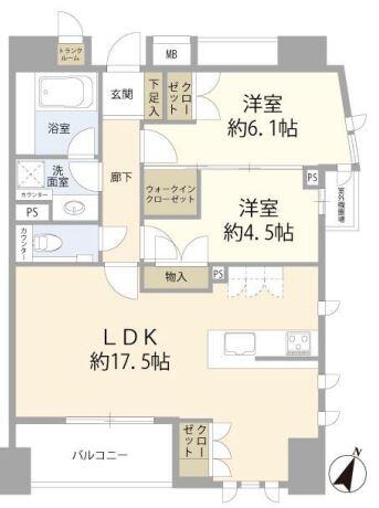 リビオレゾン小石川間取り図