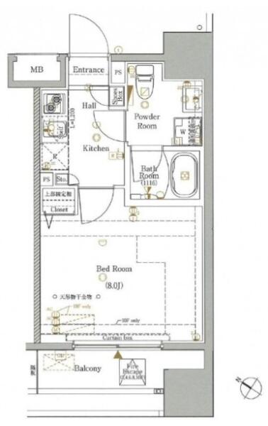Log文京千駄木（ログ文京千駄木） 1002号室 間取り図