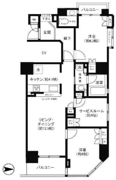 フェリアル小石川間取り図