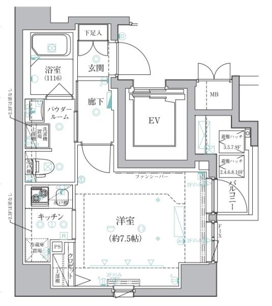クレイシア新宿御苑前間取り図