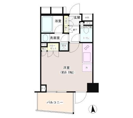 ドルフ後楽園ステーションフロント 203号室 間取り図