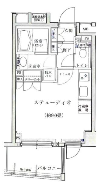 ドルフ後楽園ステーションフロント 702号室 間取り図