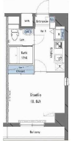 ガーラ・ステーション新宿牛込柳町間取り図