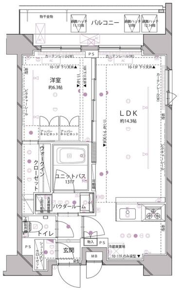 ステージファースト飯田橋アジールコート間取り図