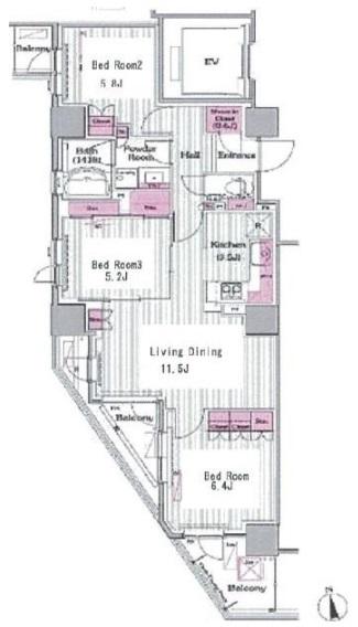 プライムアーバン新宿夏目坂タワーレジデンス間取り図