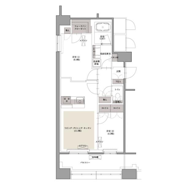 フォレストビュー護国寺 1001号室 間取り図