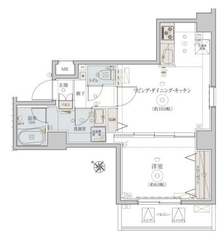 リヴシティ東大前間取り図