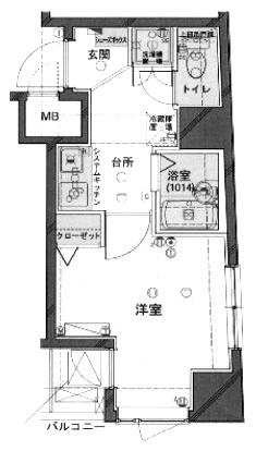 フォルトゥナ文京後楽園 702号室 間取り図