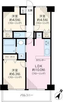 WEST WOOD MANSION間取り図